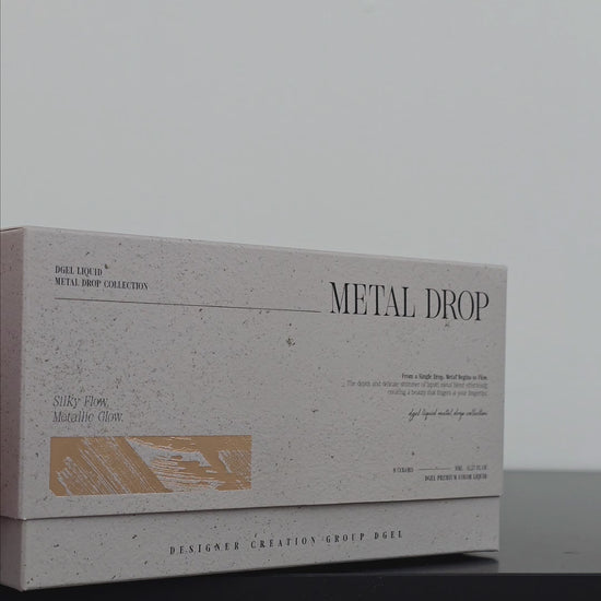DGEL Liquid Metal Drop metallic nail art showcase