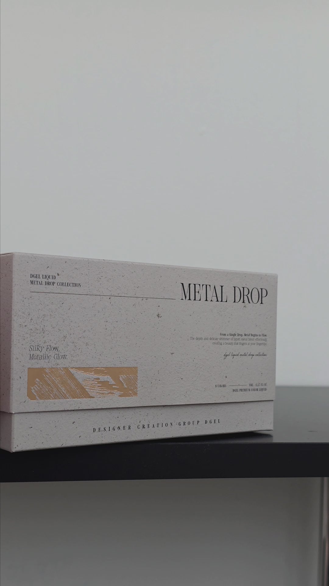 DGEL Liquid Metal Drop metallic nail art showcase