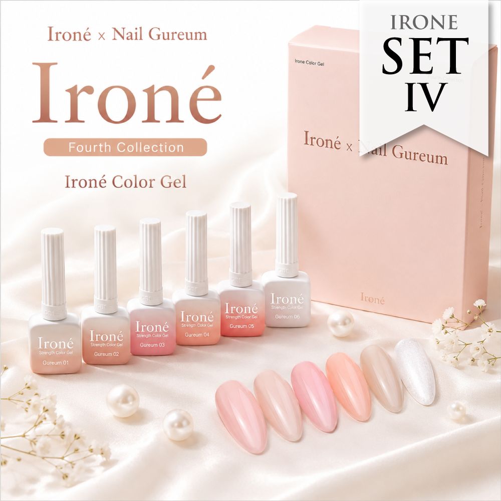 Ironé x Nail Gureum Strength Syrup Color Gel Set – 6 × 10 ml – product photograph