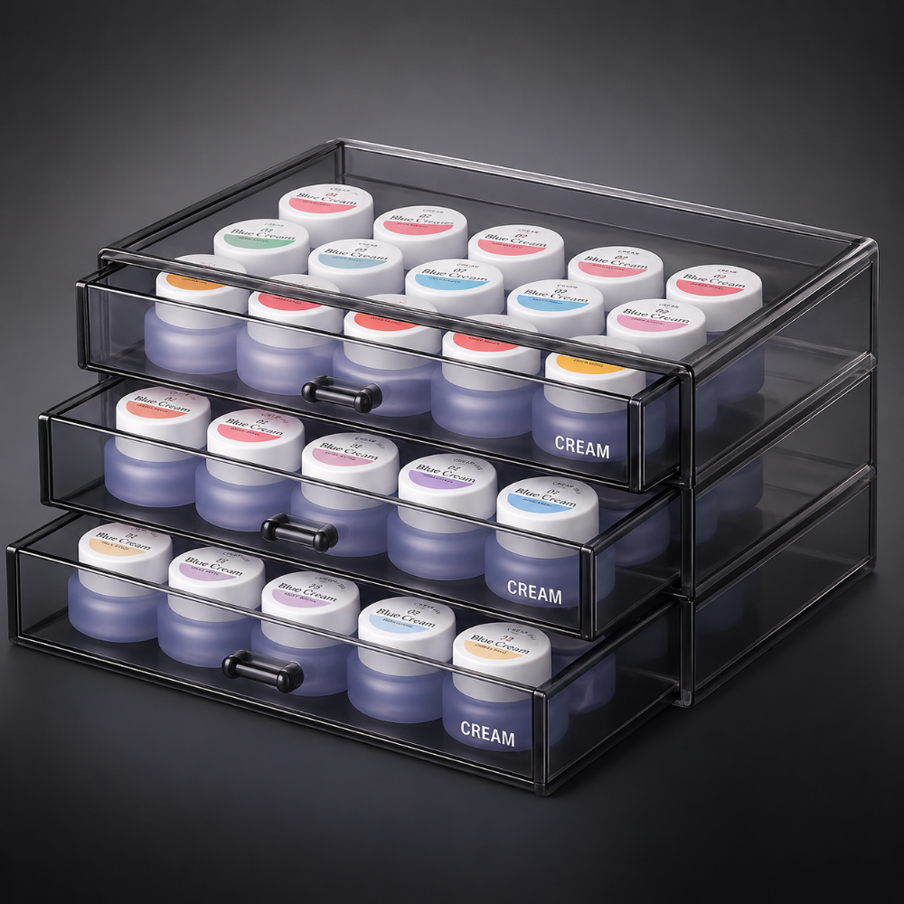 CREAR Blur Cream Color Gel 34 Set – Black Case – product photograph