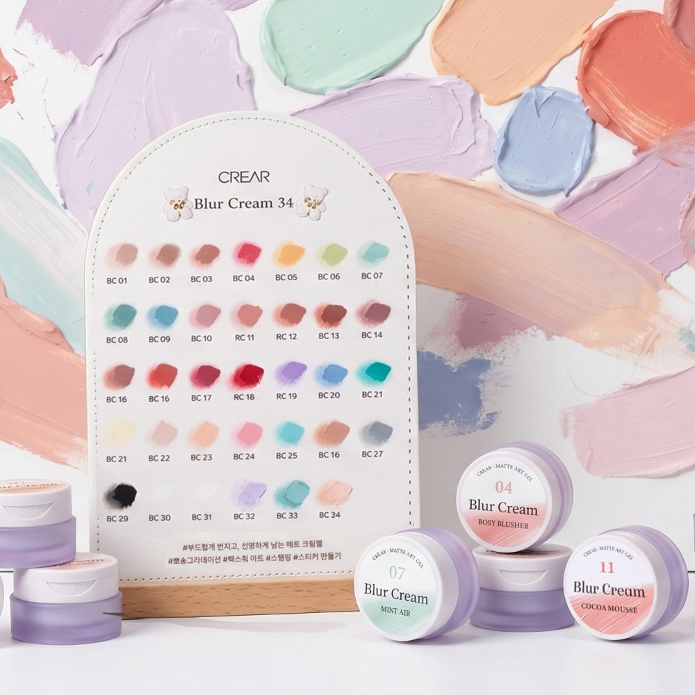 CREAR Blur Cream Color Gel 34 Set – Black Case – detail 1