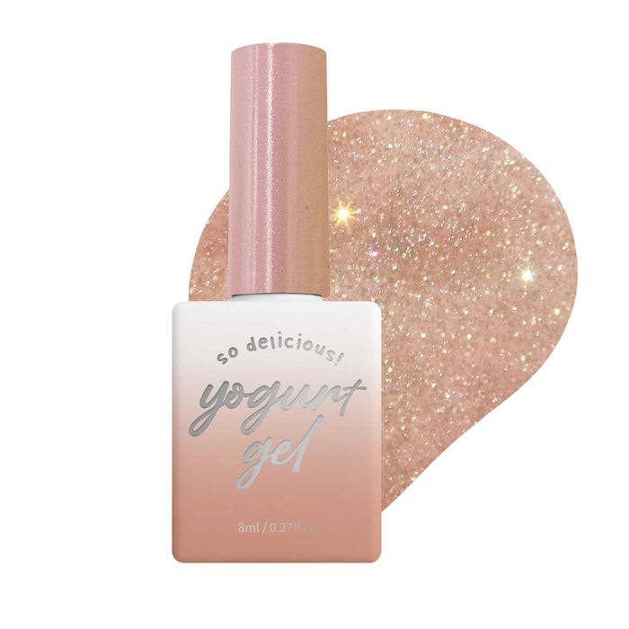 Soft, shimmering pink gel polish that reflects light beautifully, creating a natural and flawless manicure. This YOGURT Ballerina 1 Collection offers a collection of 8 delicate and versatile shades to complement any skin tone. The mid-viscosity formula self-levels and blends seamlessly onto the nail bed for a professional, salon-quality finish.