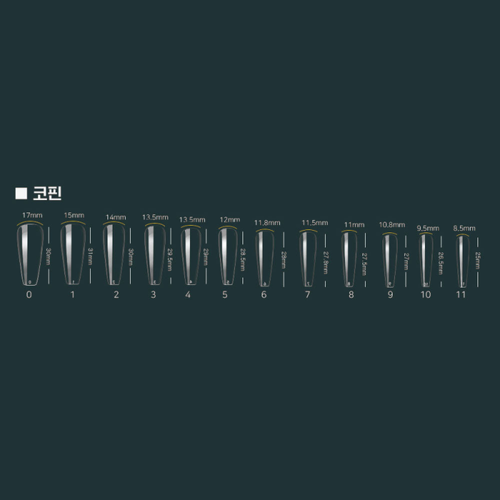 RIPOSO Just 10 Tip Coffin Clear - Tools