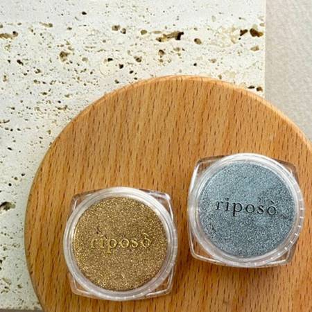 RIPOSO Metal Bling Powder Gold and Silver - Mirror/Chrome Powder