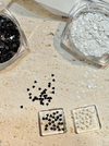 RIPOSO Mini Heart Glitters Black and White (2 types) - Nail Glitter