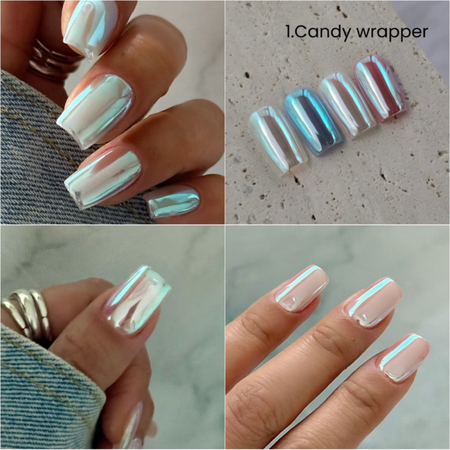 RIPOSO Mirror Powder Candy Rapper - Mirror/Chrome Powder