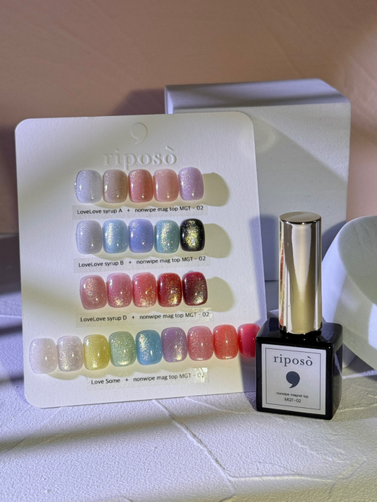 RIPOSO Non-Wipe Magnet Top Gel MGT02 Blink Type 10g - Gel
