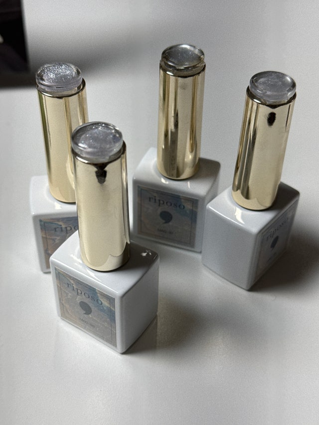 RIPOSO White Magnet Gel Polish Set (4pcs) - Korean Nail Gel Collection - Gel