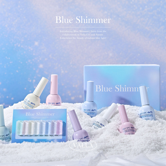 VALLA Blue Shimmer Collection 8pcs/set - Gel