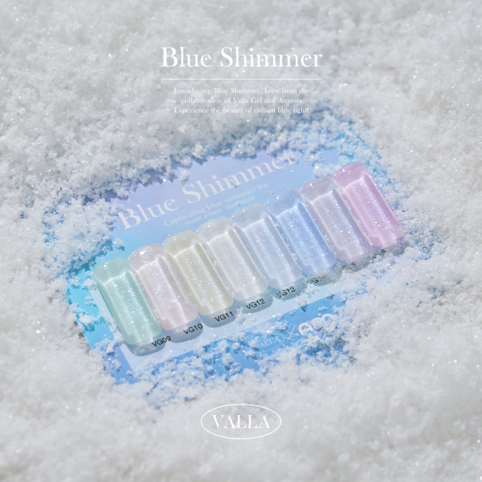 VALLA Blue Shimmer Collection 8pcs/set - Gel