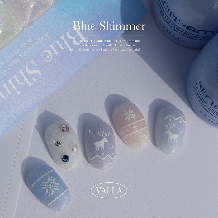 VALLA Blue Shimmer Collection 8pcs/set - Gel
