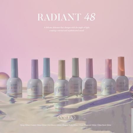 VALLA Glitter RADIANT 48 Edition 1 Syrup Glitter 8pcs/set - Gel