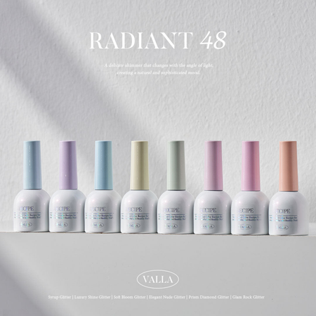 VALLA Glitter RADIANT 48 Edition 1 Syrup Glitter 8pcs/set - Gel