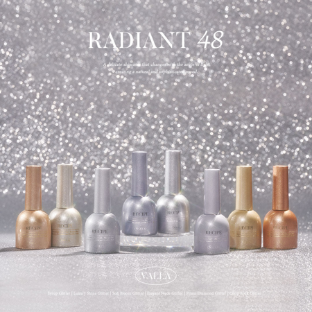 VALLA Glitter RADIANT 48 Edition 2 Luxury Shine Glitter 8pcs/set - Gel