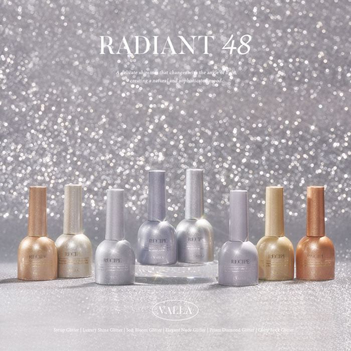 VALLA Glitter RADIANT 48 Edition 2 Luxury Shine Glitter 8pcs/set - Gel