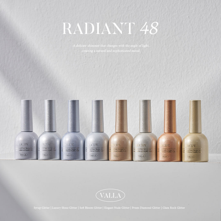 VALLA Glitter RADIANT 48 Edition 2 Luxury Shine Glitter 8pcs/set - Gel