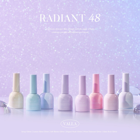 VALLA Glitter RADIANT 48 Edition 3 Soft Bloom Glitter 8pcs/set - Gel