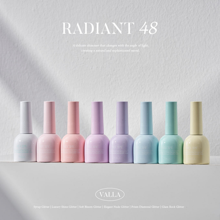 VALLA Glitter RADIANT 48 Edition 3 Soft Bloom Glitter 8pcs/set - Gel