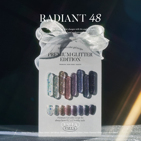 VALLA Glitter RADIANT 48 Edition 5 Prism Diamond Glitter 8pcs/set - Gel