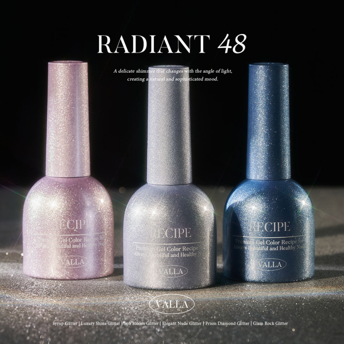 VALLA Glitter RADIANT 48 Edition 5 Prism Diamond Glitter 8pcs/set - Gel