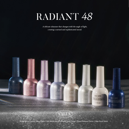 VALLA Glitter RADIANT 48 Edition 5 Prism Diamond Glitter 8pcs/set - Gel