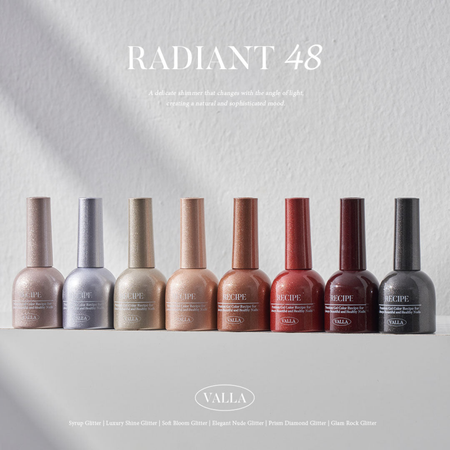 VALLA Glitter RADIANT 48 Edition 6 Glam Rock Glitter 8pcs/set - Gel
