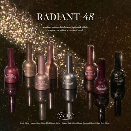 VALLA Glitter RADIANT 48 Edition 6 Glam Rock Glitter 8pcs/set - Gel