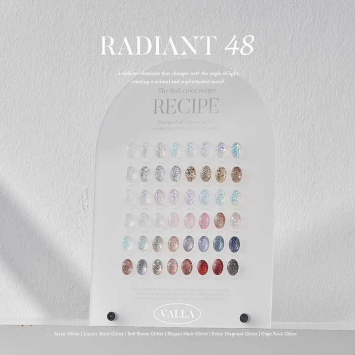 VALLA Glitter RADIANT 48 Edition SET 48pcs/set - Gel