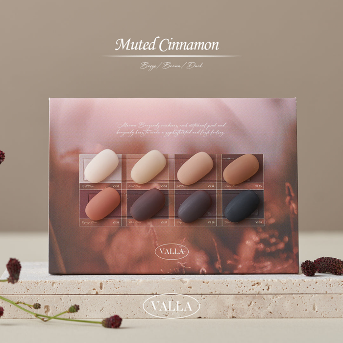 VALLA Muted Cinnamon Collection 8pcs/set - Gel