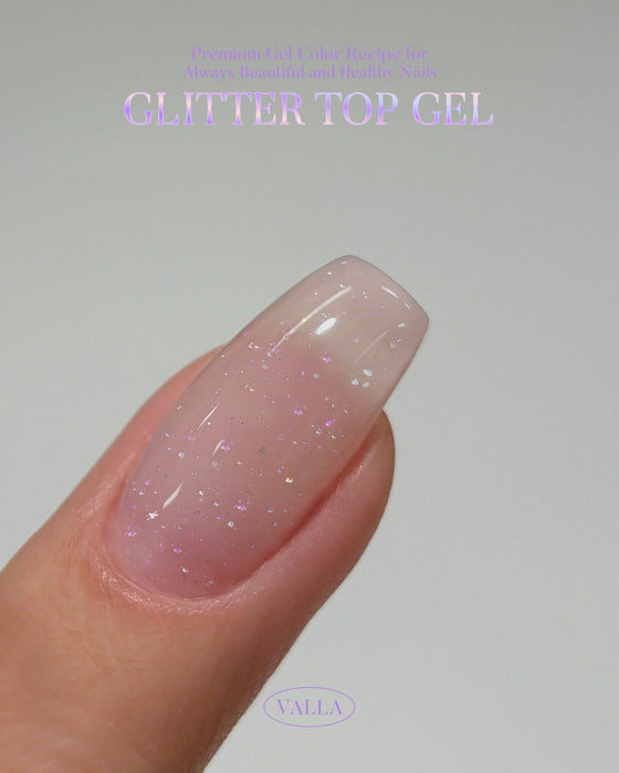 VALLA Non-Wipe Glitter Top - Gel
