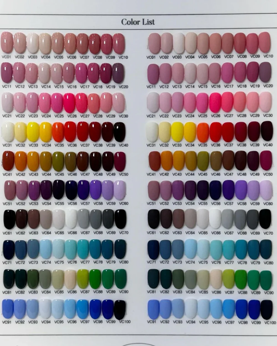 VALLA Solid 100 Non-Wipe Color Collection 100pcs/set - Gel
