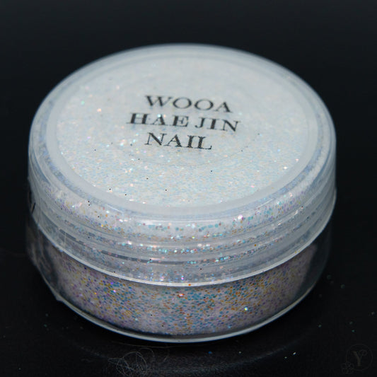 WOOA HAEJIN NAIL Glitter 25 Snow White (10ml) - Nail Art