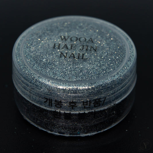 WOOA HAEJIN NAIL Glitter 50 Black K (baby) (10ml) - Nail Art