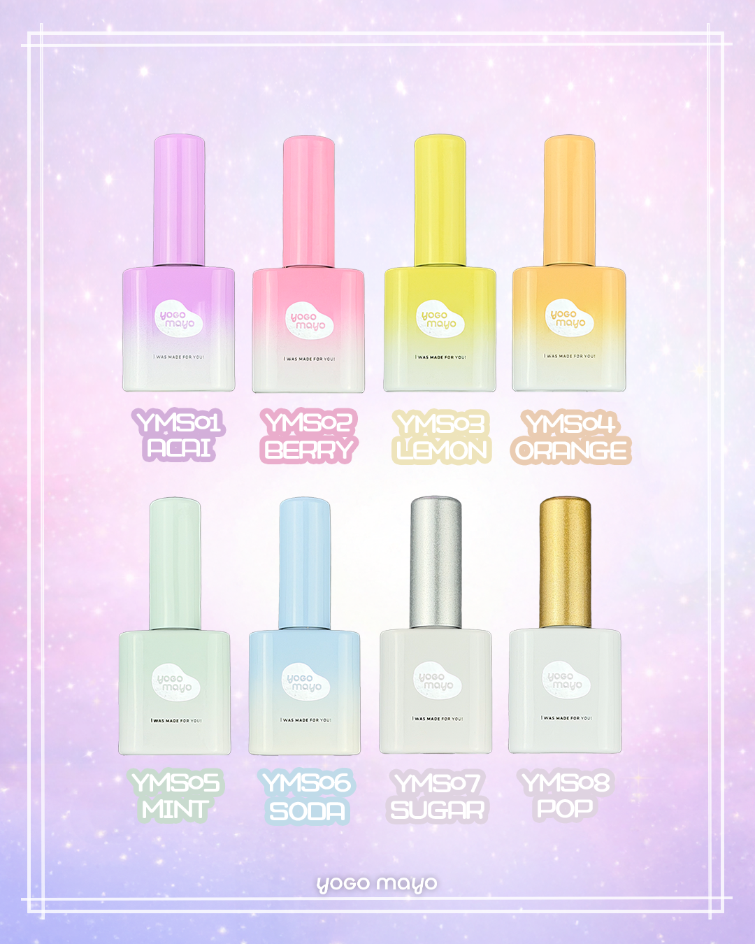 YOGOMAYO Cotton Candy Collection - 8pcs/set - Gel