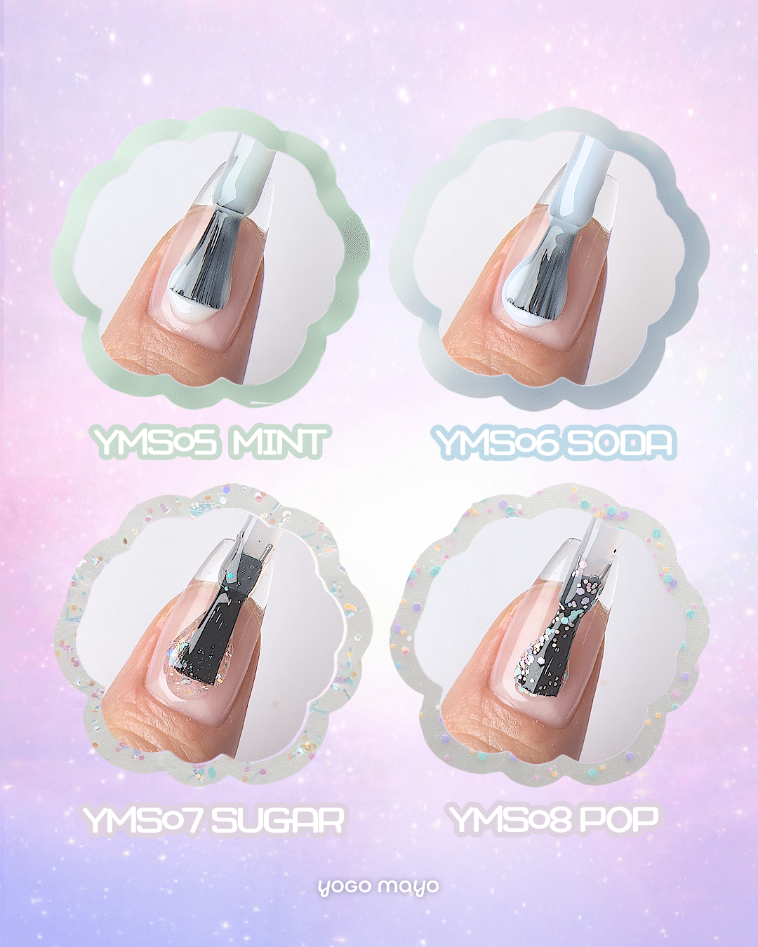 YOGOMAYO Cotton Candy Collection - 8pcs/set - Gel