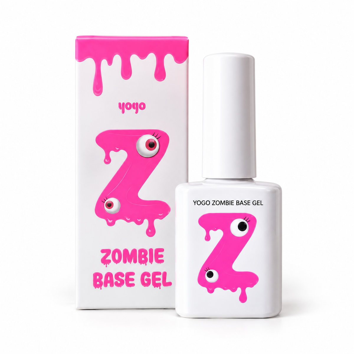 YOGOMAYO Zombie Base New (10ml) – white bottle and matching pink-and-white box on a white background